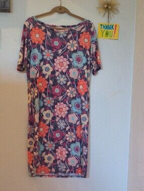 LuLaRoe Multicolor Floral Print Dress $25